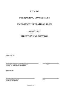 1A Direction & Control - The City of Torrington, CT