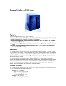 Compaq AlphaServer DS20 Server