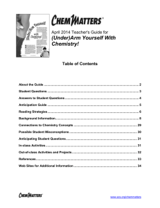 Anticipation Guide - American Chemical Society