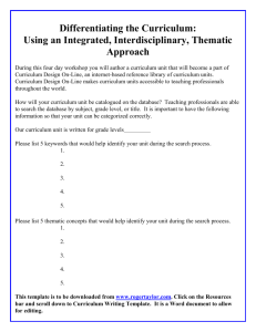 Curriculum Writing Template