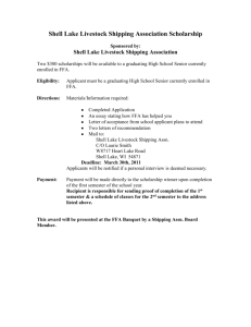 Shell Lake Livestock Shipping Association Scholarship