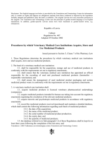 Republic of Latvia Cabinet Regulation No. 487 Adopted 29 October
