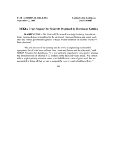 NEKIA Urges Support for Students Displaced by Hurricane Katrina