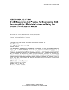 IEEE Standards - draft standard template