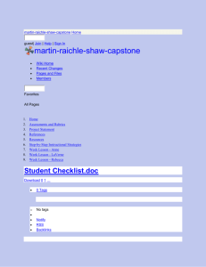 martin-raichle-shaw-capstone - Student Checklist