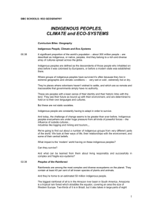 Indigenous People, Climate and Eco