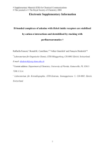 description of 1H NMR binding titrations, determination of dimerisation