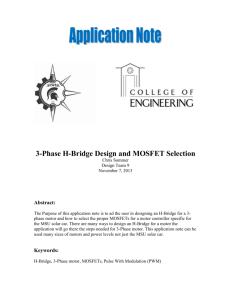 3-Phase H-Bridge design and MOSFET selection