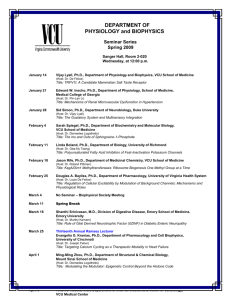 Spring 2009 Seminar Schedule - Department of Physiology and