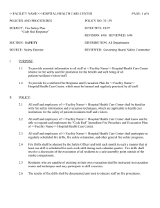 Sample Hospital/Health Care Center Plan