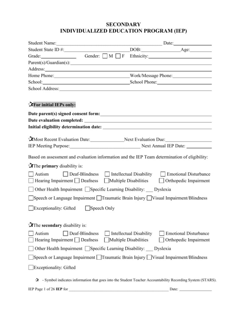 IEP New Mexico State Department of Education
