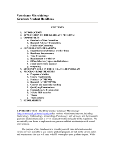 Veterinary Microbiology - University of Saskatchewan