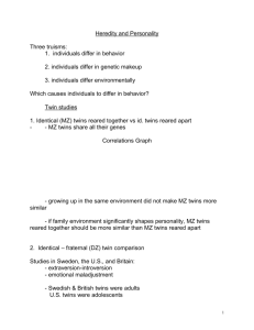 Heredity and Personality