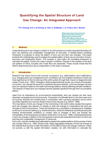 4. Land use change modelling