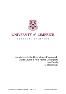 ITD Introduction to Competency Framework