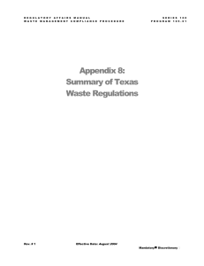 105.01 Appendix 8 - Texas - Environmental Safety and Health