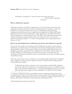 Definitions, Benefits and Conceptualizing Collaborative Capacity 11