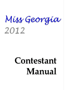 Contestant Manual