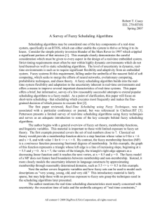A Survey of Fuzzy Scheduling Algorithms