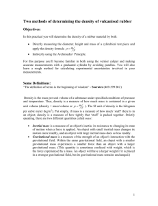 Two methods of determining the density of vulcanized rubber