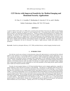 CZT Device with Improved Sensitivity for Medical Imaging and