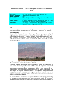 Mountains Without Collision: Orogenic Activity in Accretionary Belts