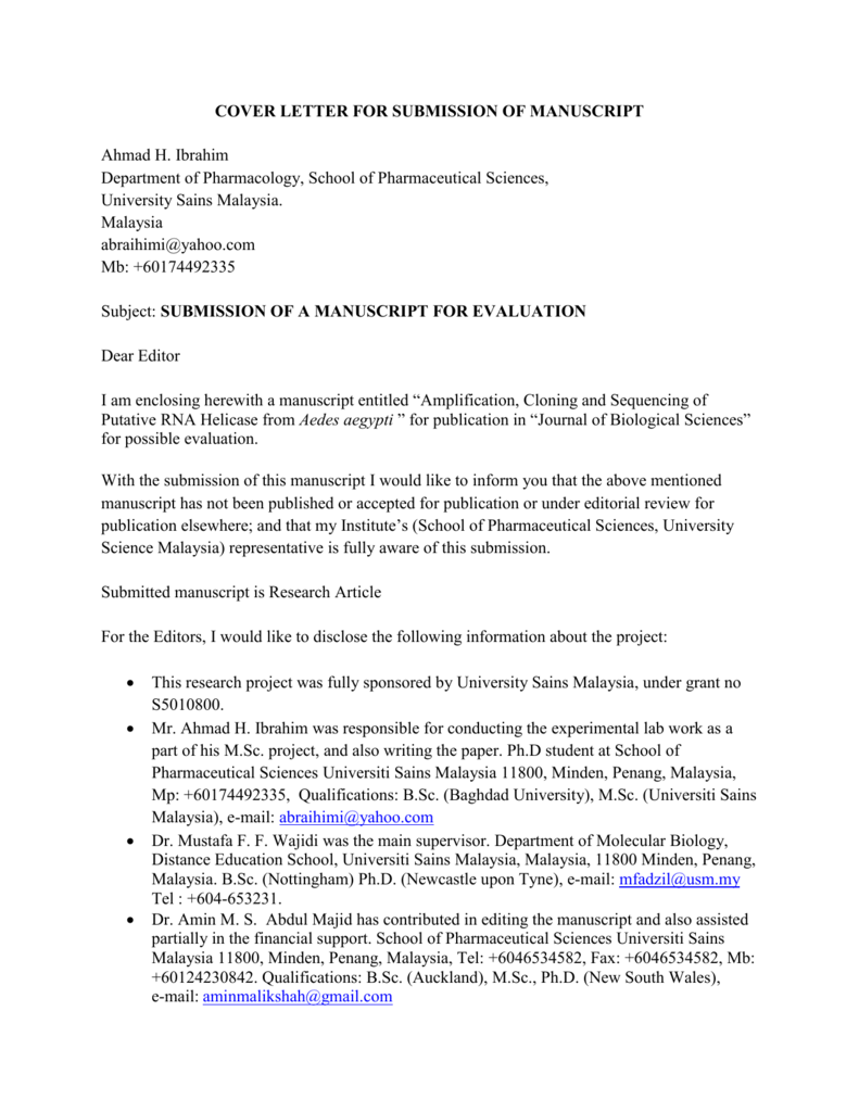 cover letter manuscript submission scientific journal