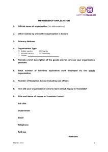 Application Form - Happy to Translate