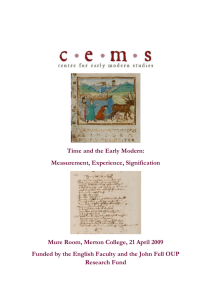 works09prog3 - The Centre for Early Modern Studies