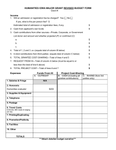 REVISED HUMANITIES IOWA BUDGET FORM