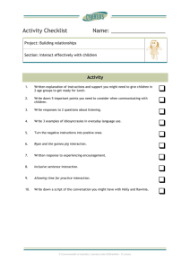 Activity checklist