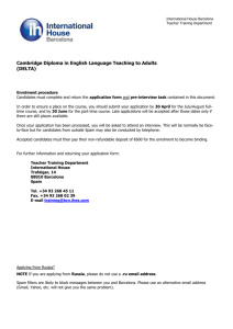 RSA/Cambridge Diploma in English Language Teaching to Adults