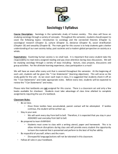 Sociology I - Syllabus - Madison County Schools