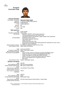 Europass Curriculum Vitae - Alessandro Degli Angioli