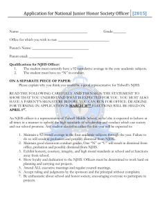 Application for National Junior Honor Society Officer