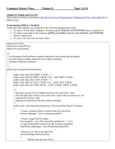 Strings and Text I/O