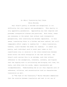 The Metaphysics of Language in Emily Dickinson and Paul Celan