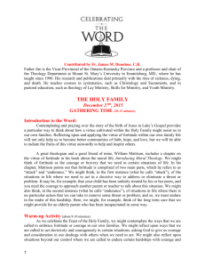 December 27 2015 Holy Family... - Congregation of the Resurrection