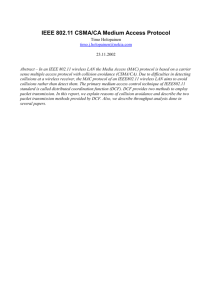 IEEE 802.11 CSMA/CA Medium Access Protocol