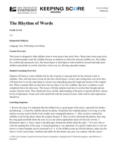 The Rhythm of Words