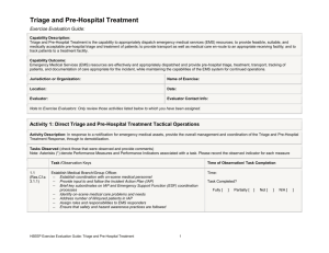 Triage and Pre-Hospital Treatment