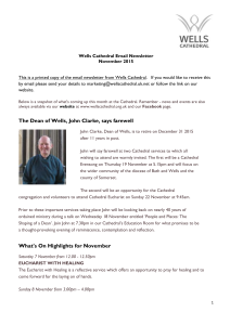 Wells Cathedral Email Newsletter November 2015 This is a printed