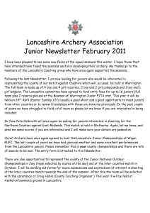LAA Junior Newsletter - Lancashire Archery Association