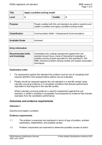 9696 Apply a problem-solving model