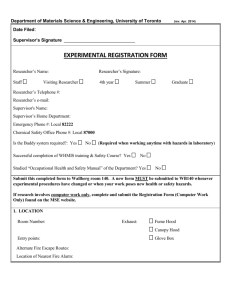 Experimental Registration Form