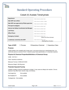 Cobalt acetate - UCLA David Geffen School of Medicine Laboratory
