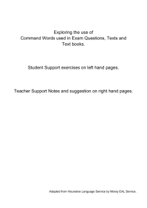 Command words used in exam questions