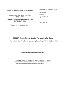 B08RDP EPS in Severe Weather Forecasting for China