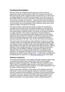 EBI Functional Report - Structural Bioinformatics Group