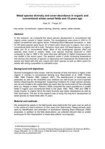 Weed species diversity and cover